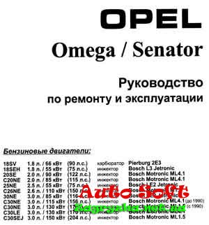 Книга по эксплуатации и ремонту Opel Omega A - гг. - Автокниги
