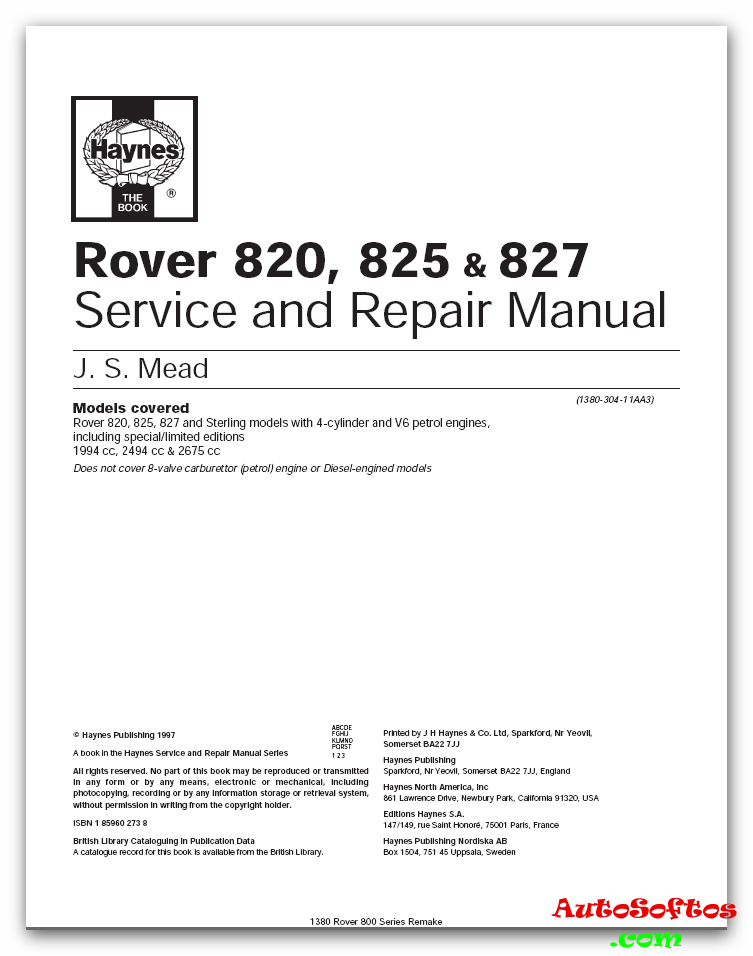 Haynes rover 600 manual