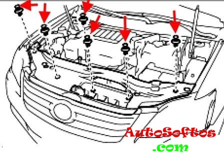 Как снять передний и задний бампер Toyota Avalon