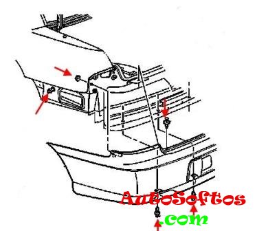 Как снять передний и задний бампер Chevrolet Malibu (1999-2004)
