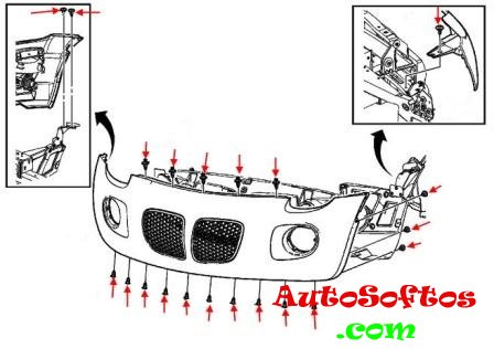 How to remove front and rear bumper Saturn Sky