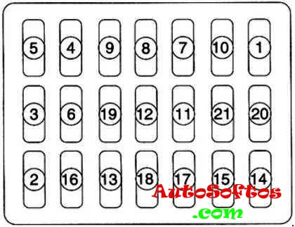 Предохранители Kia Clarus и реле с назначением и схемами блоков